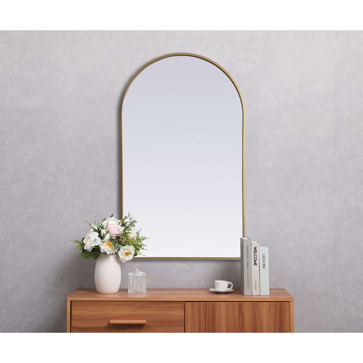 Ayra 40 X 24 inch Brass Mirror in 24 x 40