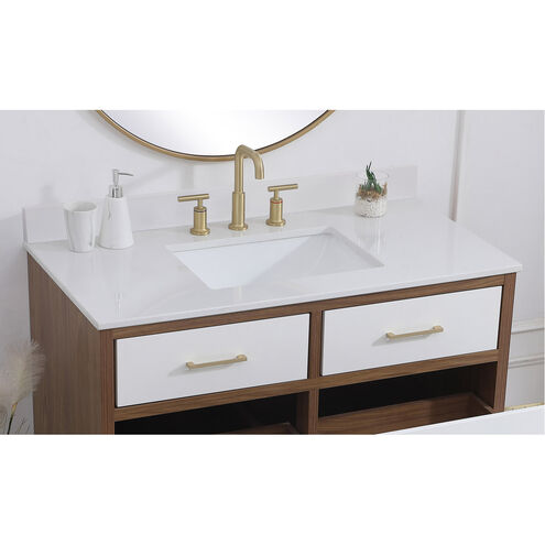 Backsplash 42 X 1 X 4 inch Ivory White Bathroom Vanity Backsplash