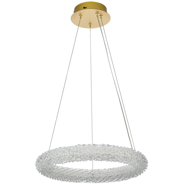 Bowen 1 Light 18 inch Satin Gold Chandelier Ceiling Light