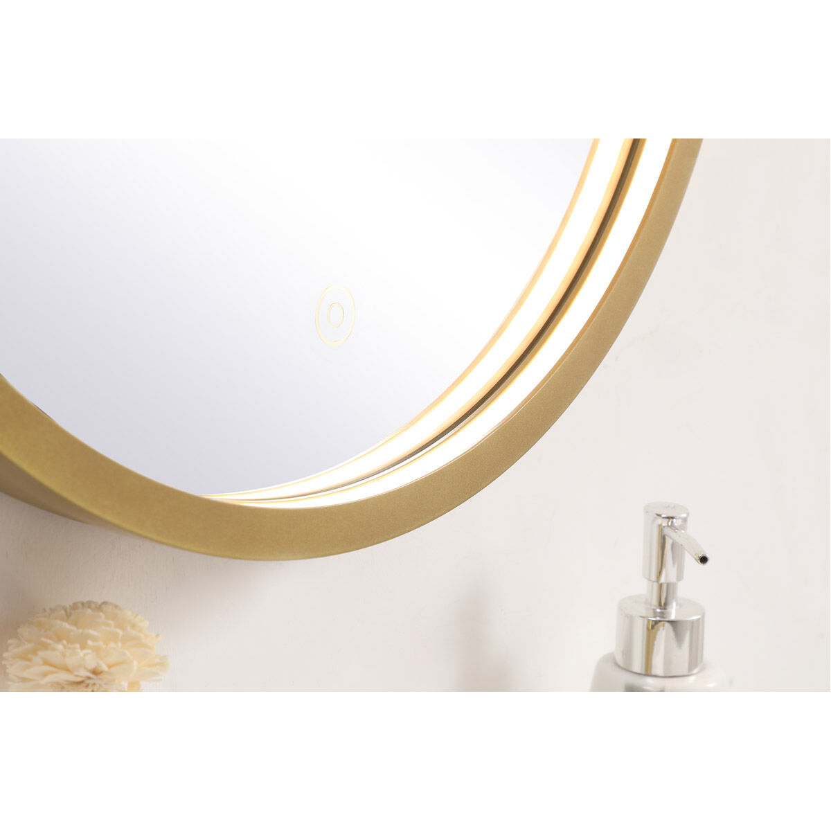 Pier 18 X 18 inch Brass LED Mirror