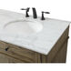 Park Avenue 72 X 21.5 X 35 inch Driftwood Vanity Sink Set in Dark Walnut