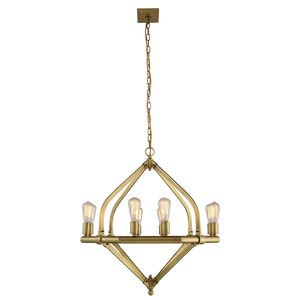Illumina 8 Light 32 inch Burnished Brass Pendant Ceiling Light, Urban Classic