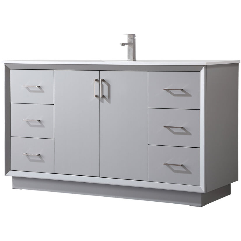 Hayes 60 X 22 X 35 inch Grey Vanity Sink Set