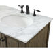 Metropolis 60 X 22 X 34 inch Driftwood Vanity Sink Set in Dark Walnut