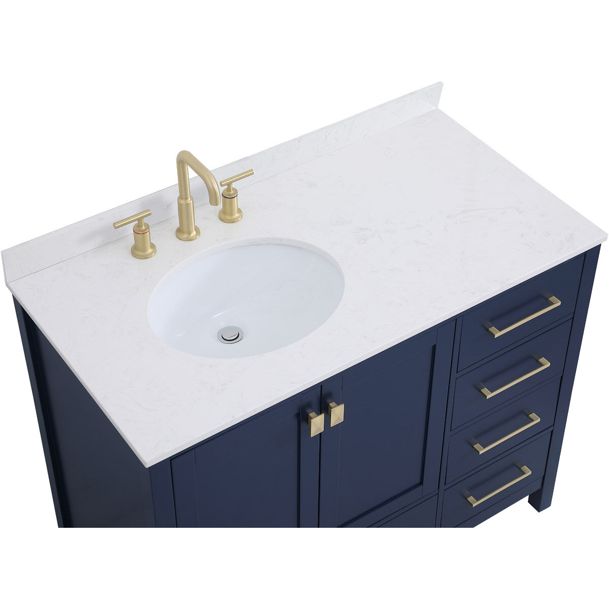Irene 42 X 22 X 34 inch Blue Vanity Sink Set
