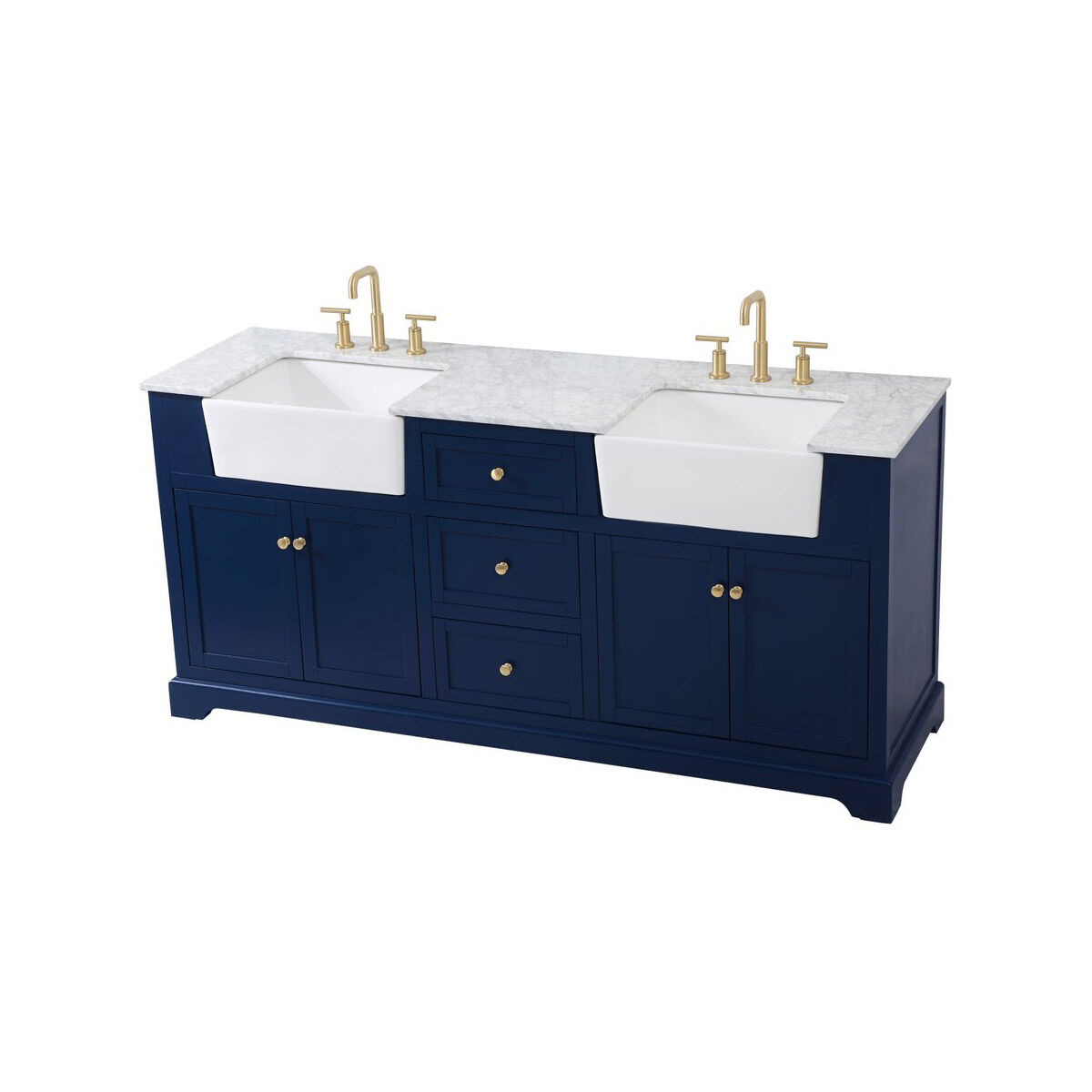 Franklin 72 X 22 X 35 inch Blue Bathroom Vanity Cabinet