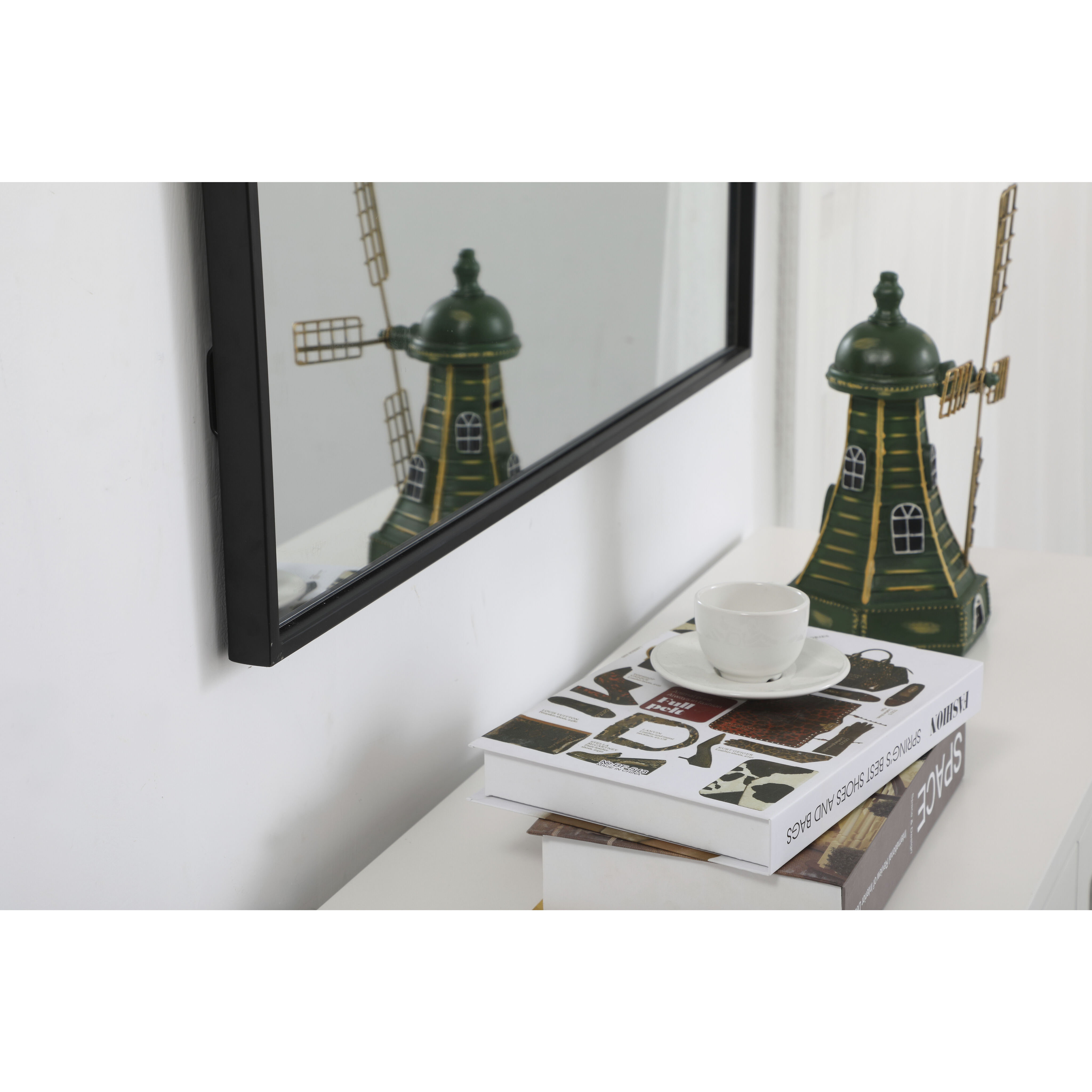 Monet 36 X 30 inch Black Wall Mirror