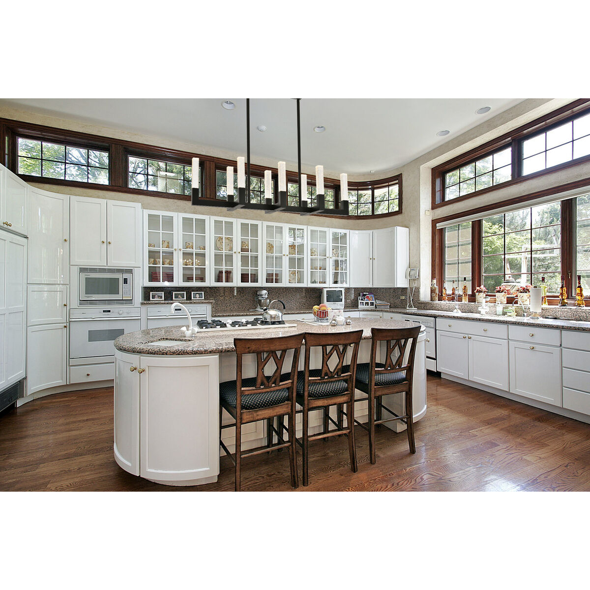 Noemi 8 Light 12 inch Black Pendant Ceiling Light