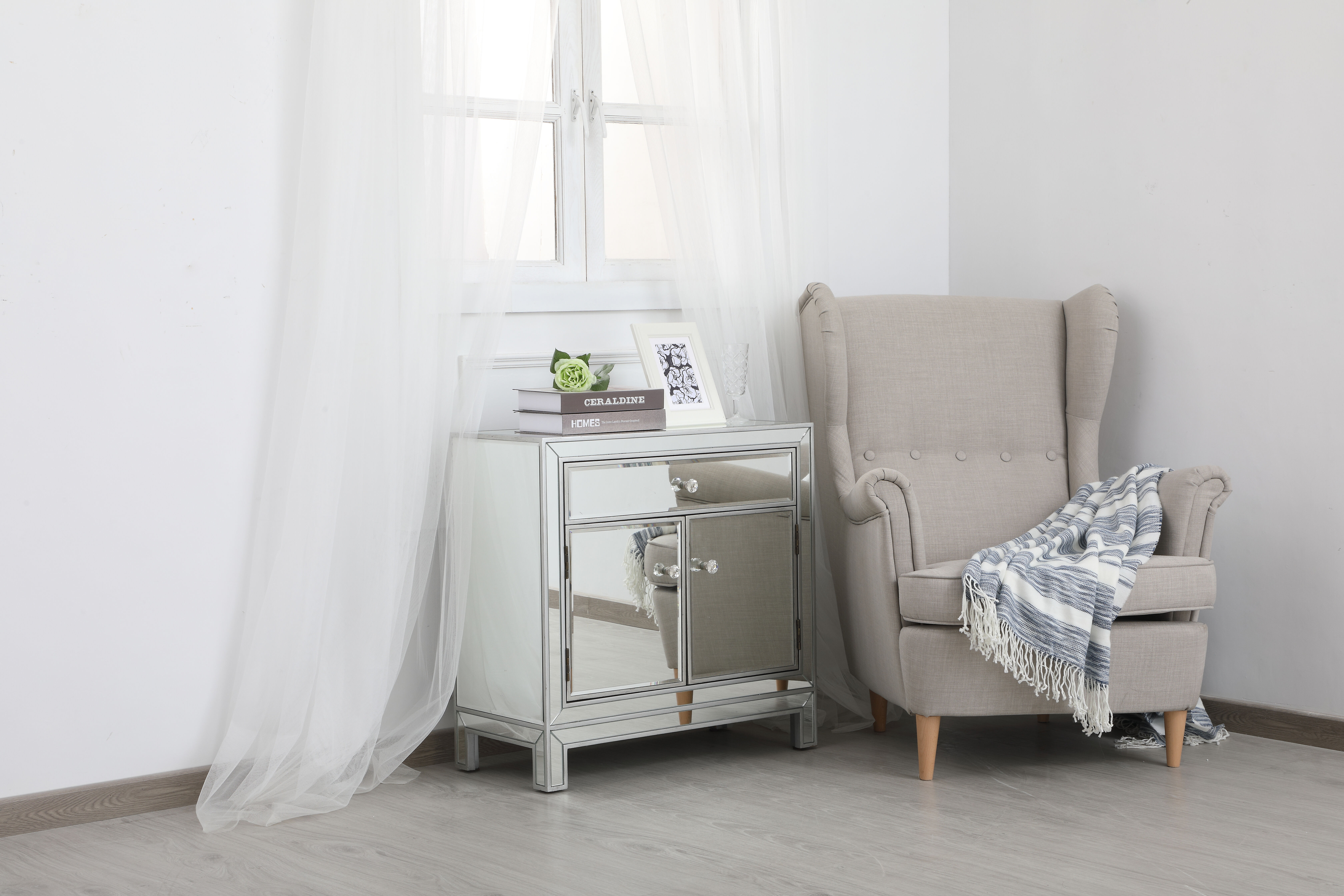 Modern Antique Silver Cabinet