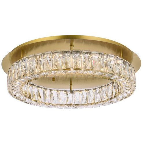Monroe 1 Light 22 inch Gold Flush Mount Ceiling Light