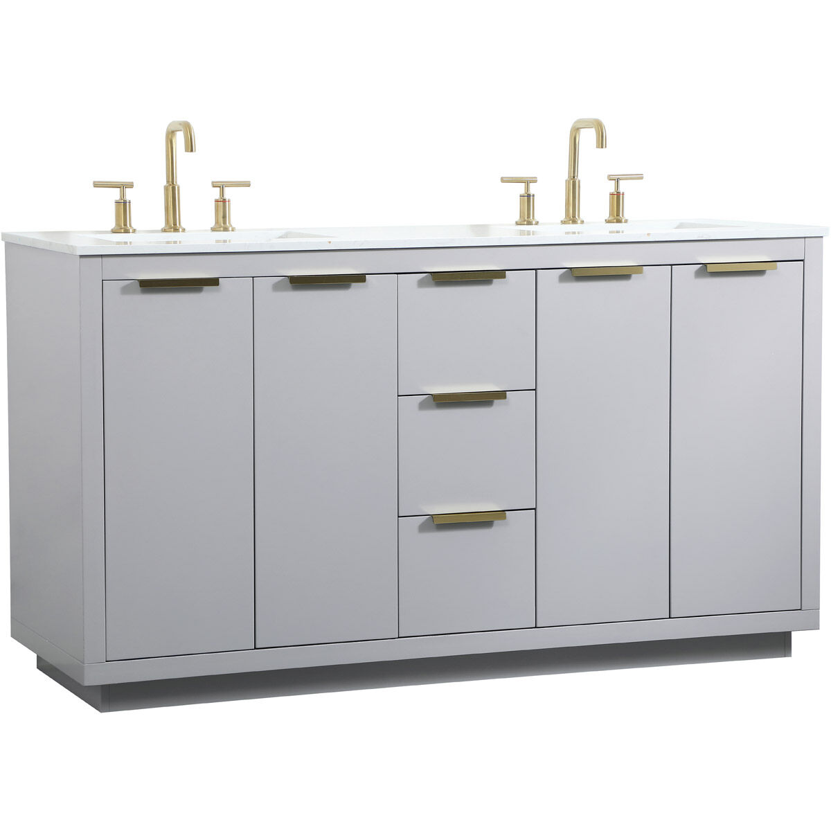 Blake 60 X 22 X 34 inch Grey Vanity Sink Set