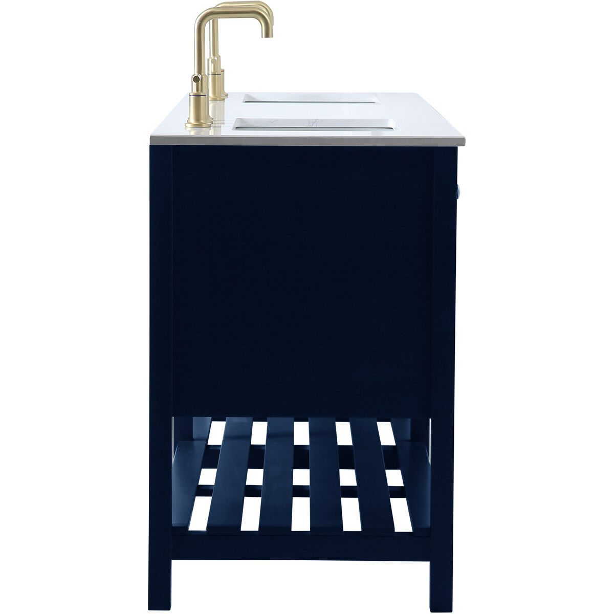 Theo 72 X 22 X 34 inch Blue Vanity Sink Set