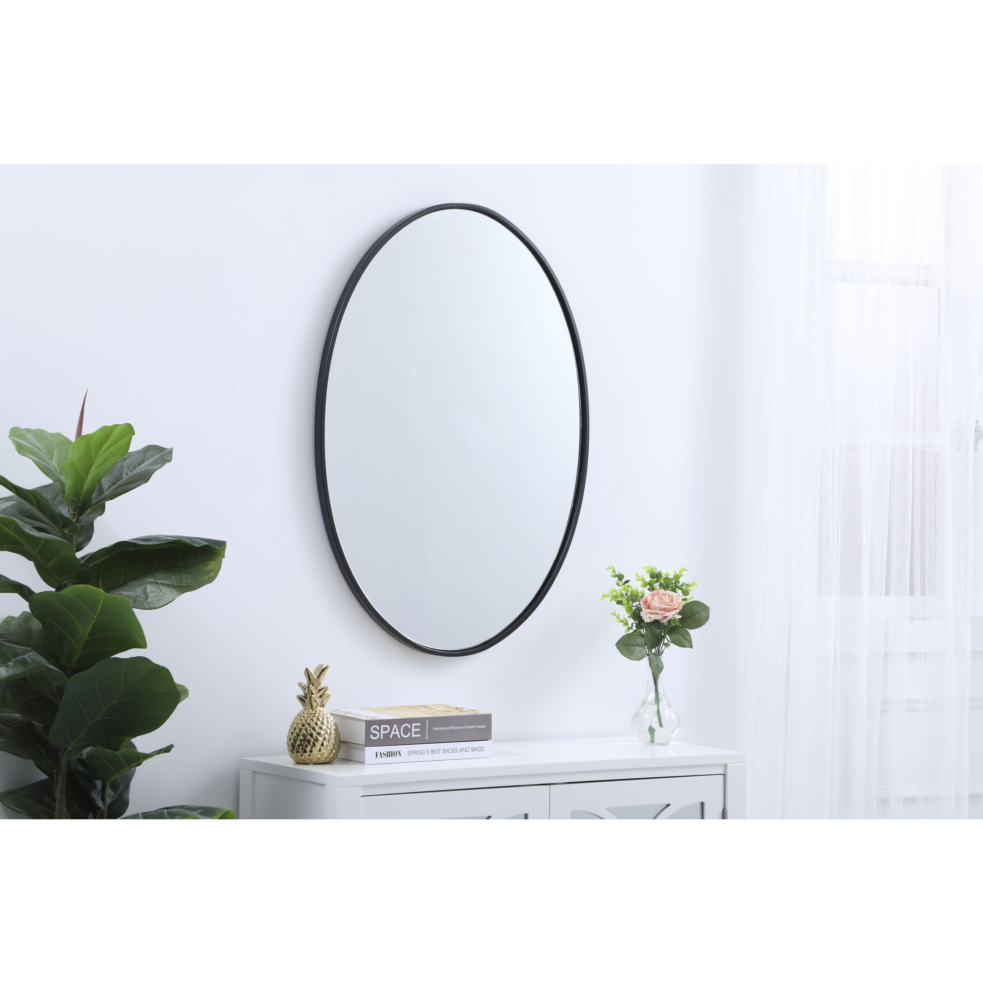 Eternity 34 X 24 inch Black Wall Mirror