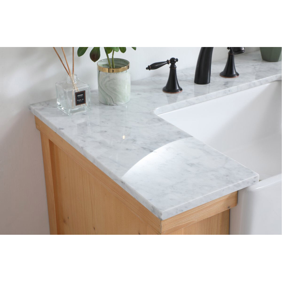 Clement 36 X 22 X 34.13 inch Natural Wood Bathroom Vanity Cabinet