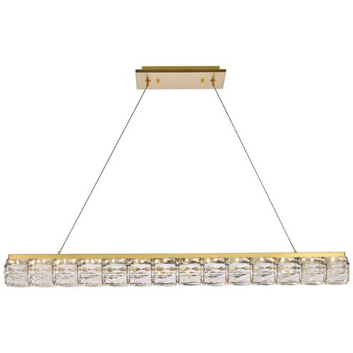 Valetta 1 Light 42 inch Gold Linear Pendant Ceiling Light