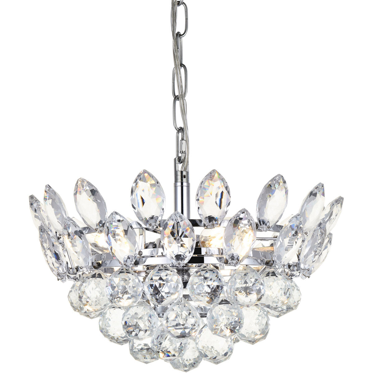 Emilia 3 Light 14 inch Chrome Pendant Ceiling Light