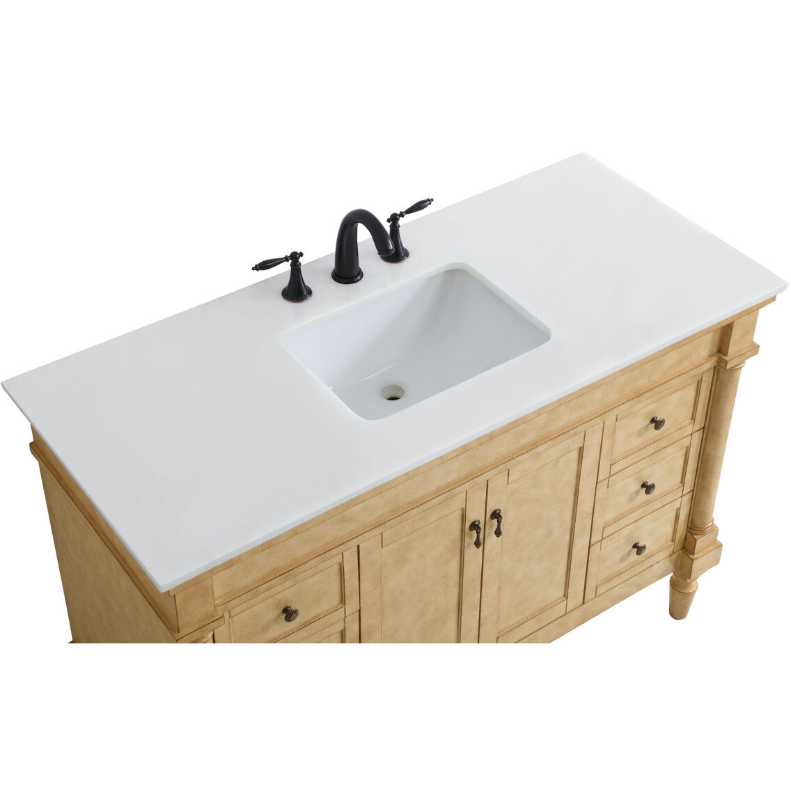 Lexington 48 X 21.5 X 35 inch Antique Beige Vanity Sink Set