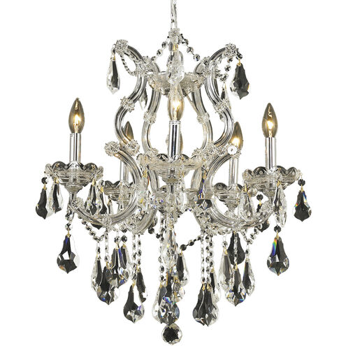 Maria Theresa 6 Light 20 inch Chrome Dining Chandelier Ceiling Light in Clear, Royal Cut