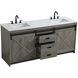 Austin 72 X 34 inch Rustic Grey Bathroom Vanity Cabinet