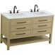 Karson 60 X 34 inch Honey Brown Bathroom Vanity Cabinet