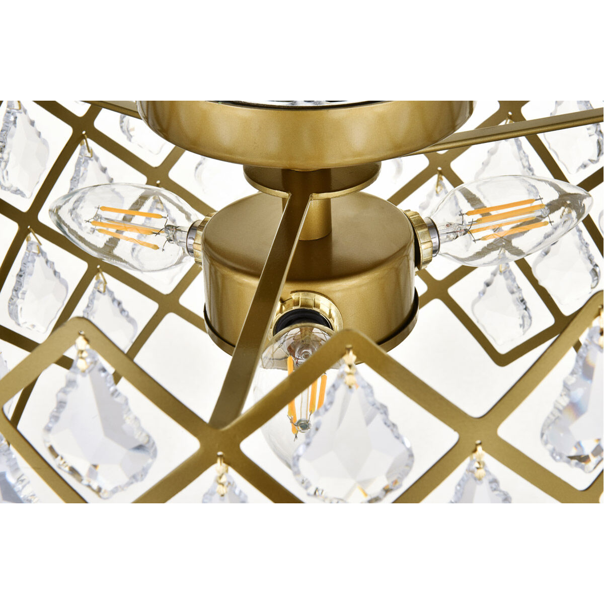 Lyla 3 Light 13 inch Brass Flush Mount Ceiling Light