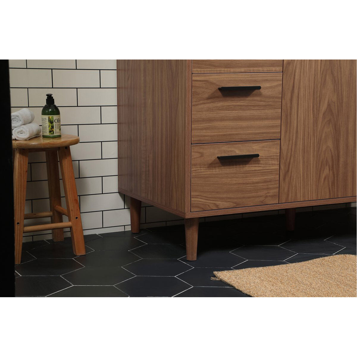 Baldwin 48 X 22 X 34 inch Walnut Brown Vanity Sink Set in Not Included