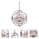 Geneva 4 Light 17 inch Polished Nickel Pendant Ceiling Light in Golden Teak, Urban Classic