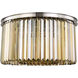 Sydney 8 Light 26 inch Polished nickel Flush Mount Ceiling Light in Golden Teak, Urban Classic