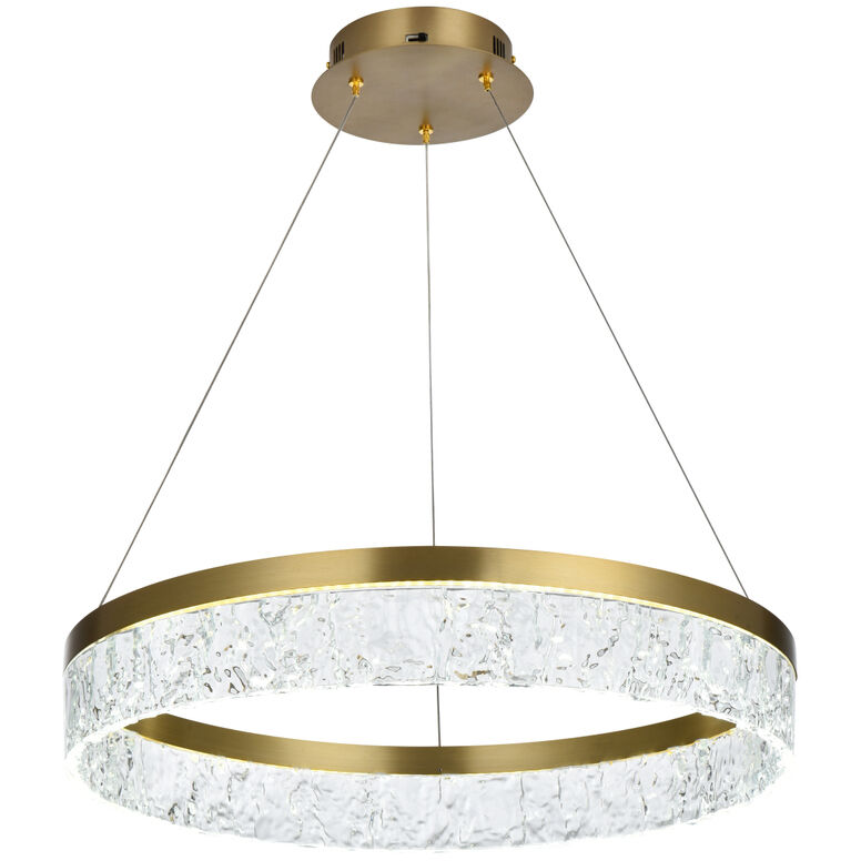 Linden 1 Light 22 inch Satin Gold Chandelier Ceiling Light