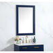 Aqua 36 X 24 inch Blue Vanity Mirror