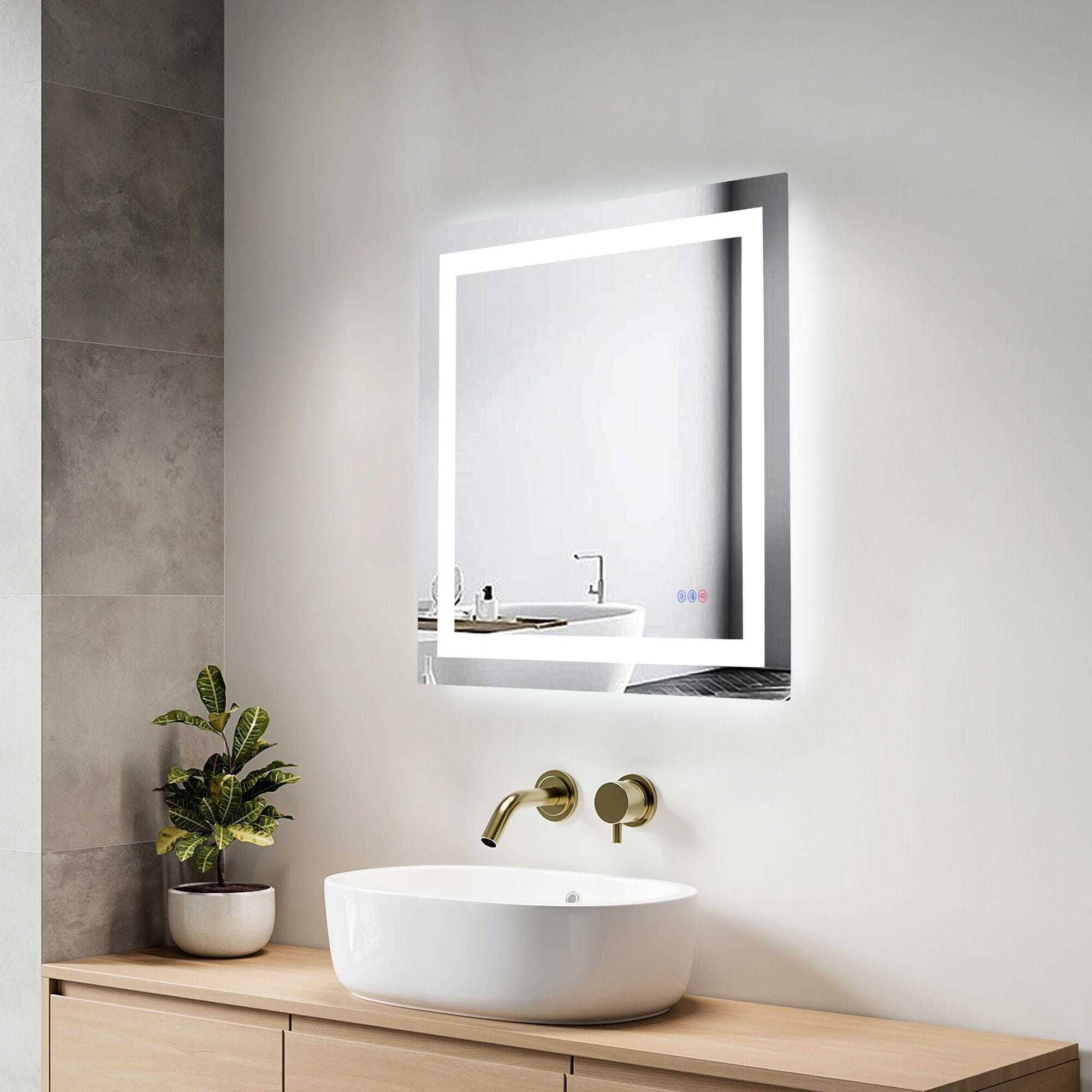 Riven 30 X 30 inch White LED Mirror