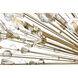 Vera 90 Light 50 inch Satin Gold Chandelier Ceiling Light