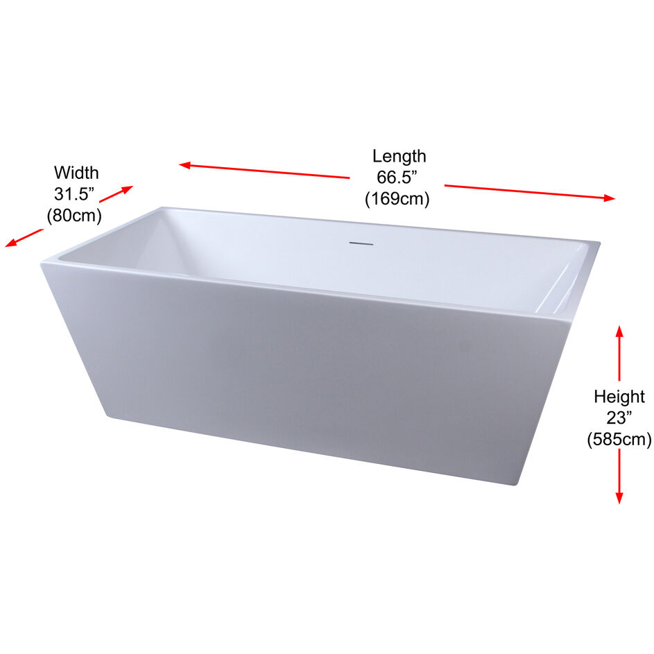 Turner Glossy White Bathtub