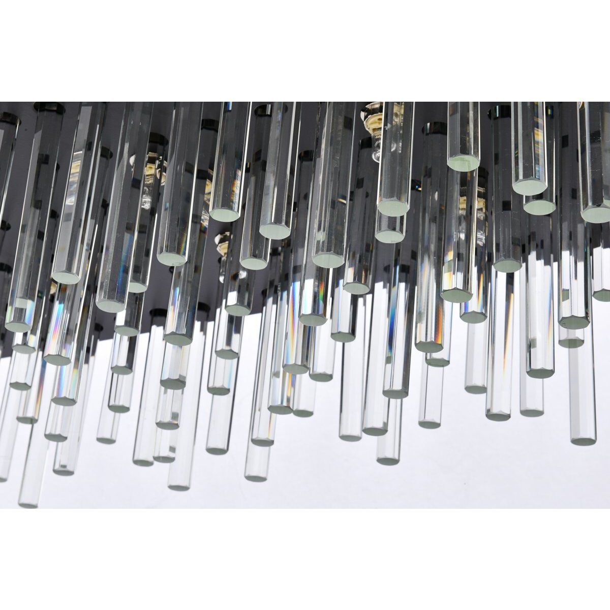 Dallas 20 Light 36 inch Black Linear Chandelier Ceiling Light 