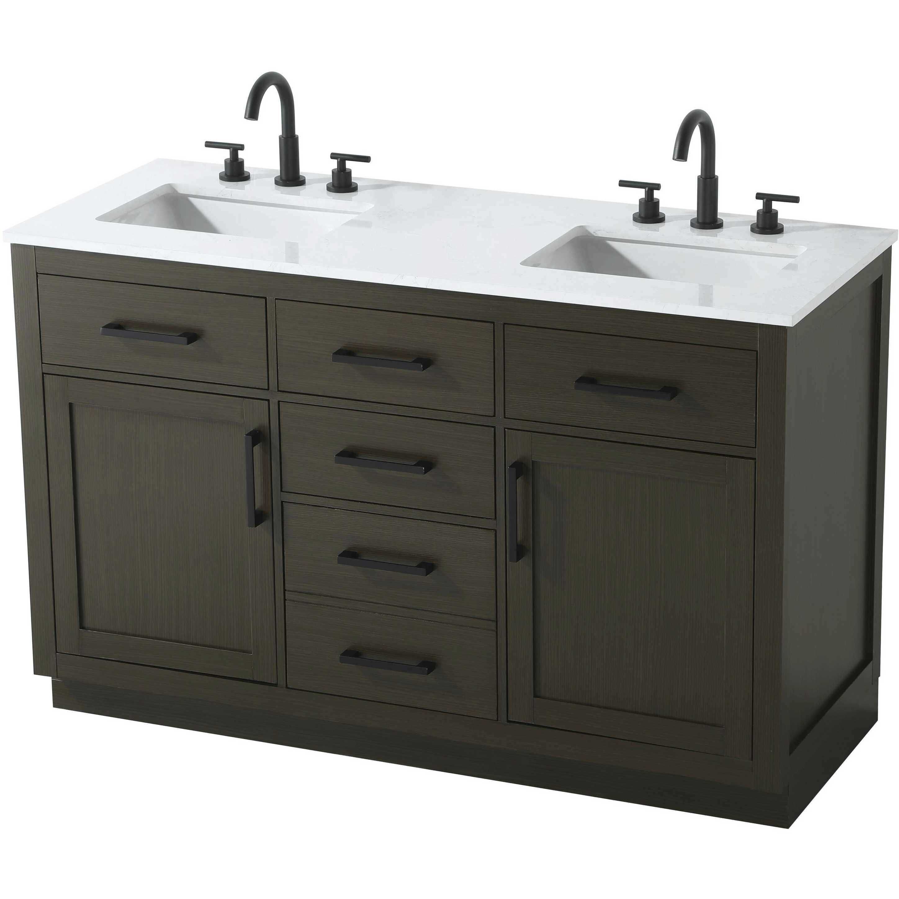 Alden 54 X 35 inch Mocha Brown Bathroom Vanity Cabinet