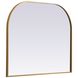 Blaire 36 X 30 inch Brass Mirror