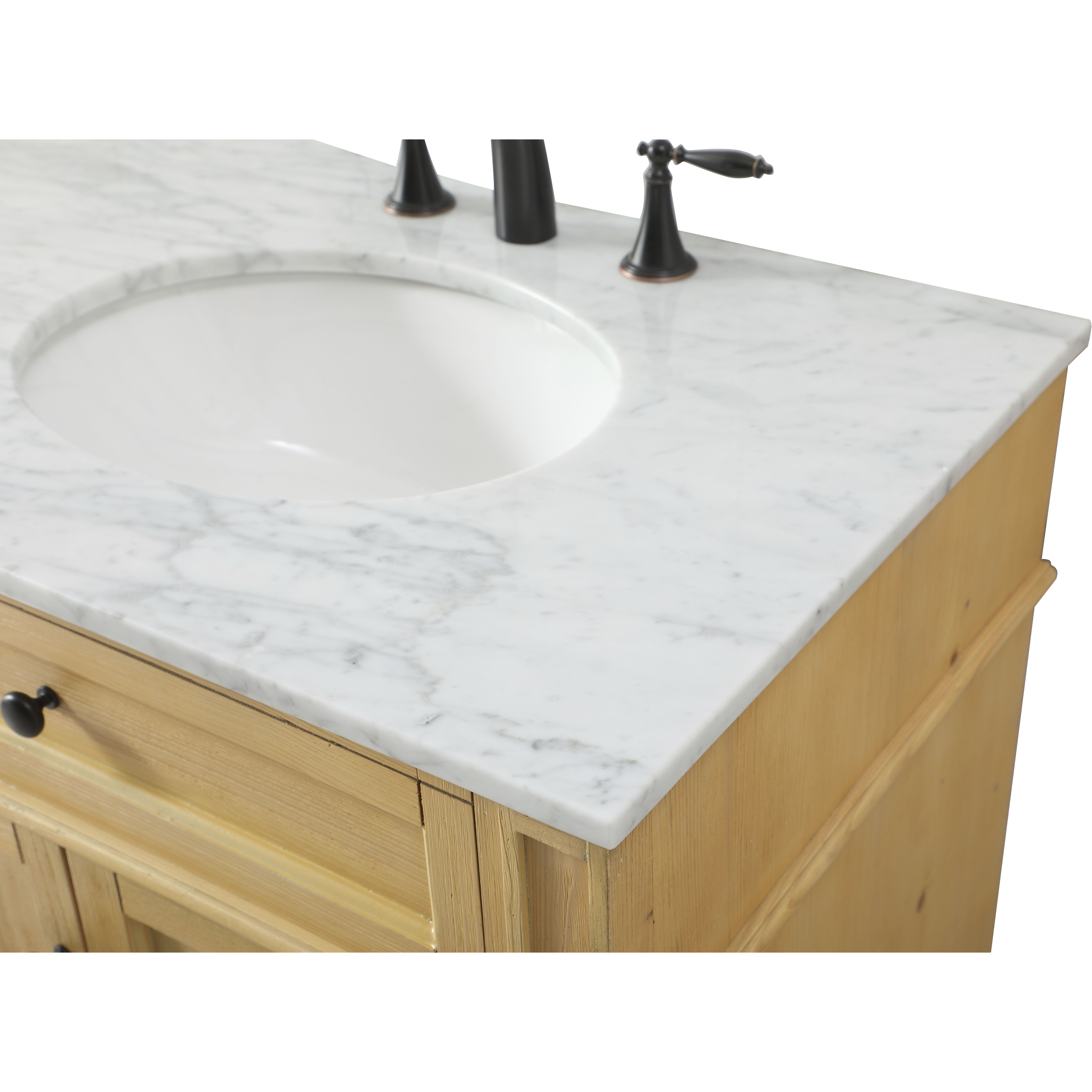 Park Avenue 72 X 21.5 X 35 inch Natural Wood Vanity Sink Set