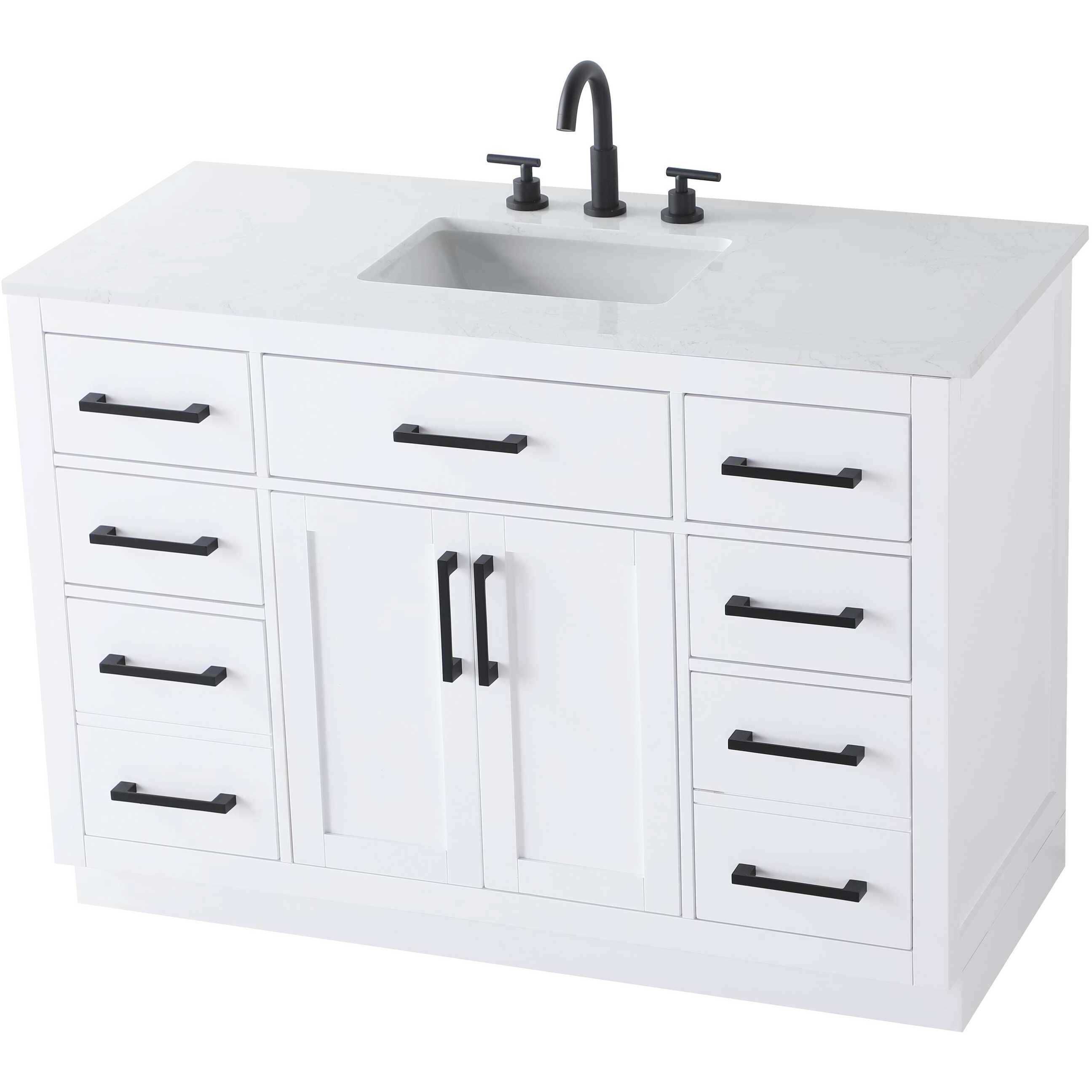 Alden 48 X 35 inch White Bathroom Vanity Cabinet