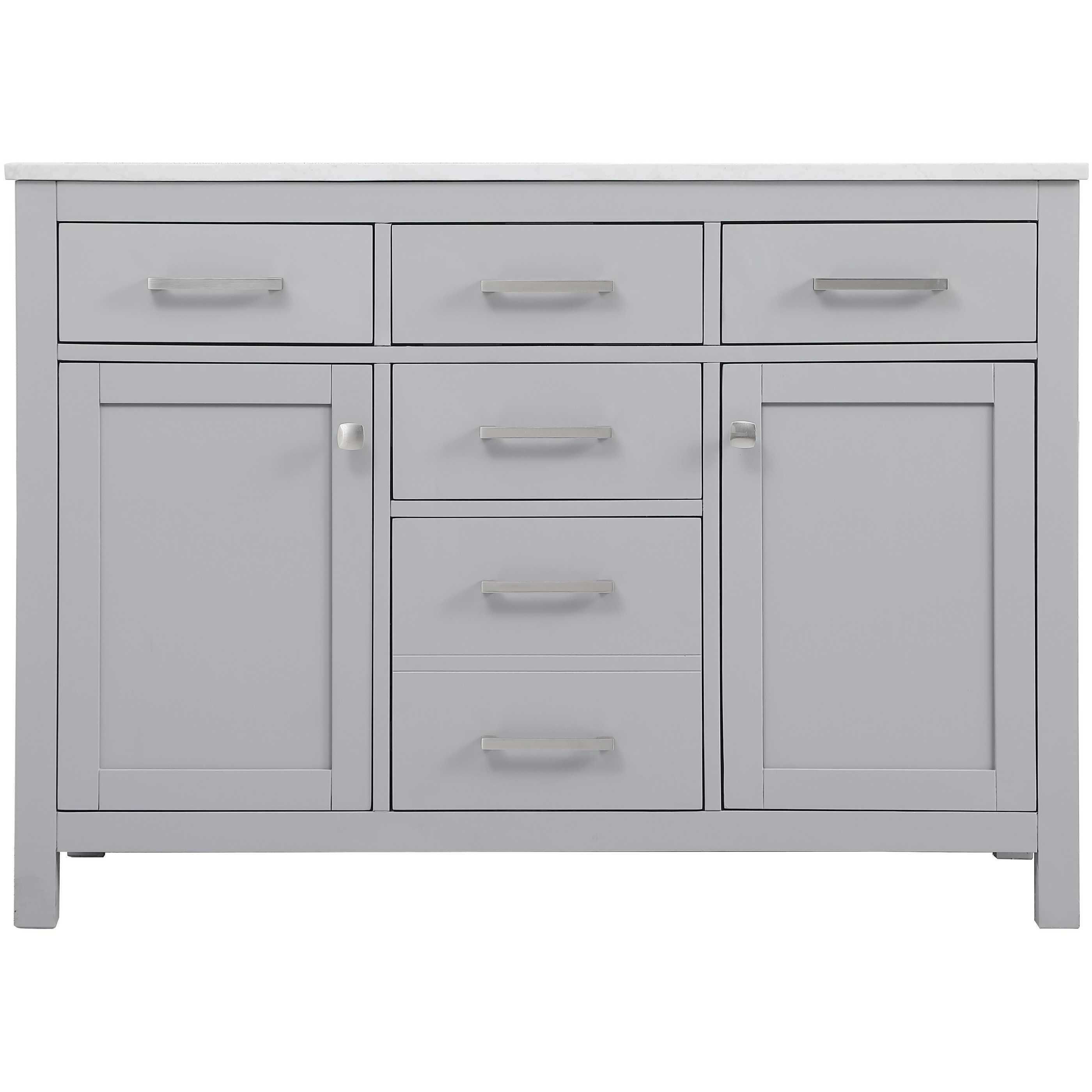 Lewis 48 X 22 X 34 inch Grey Vanity Sink Set