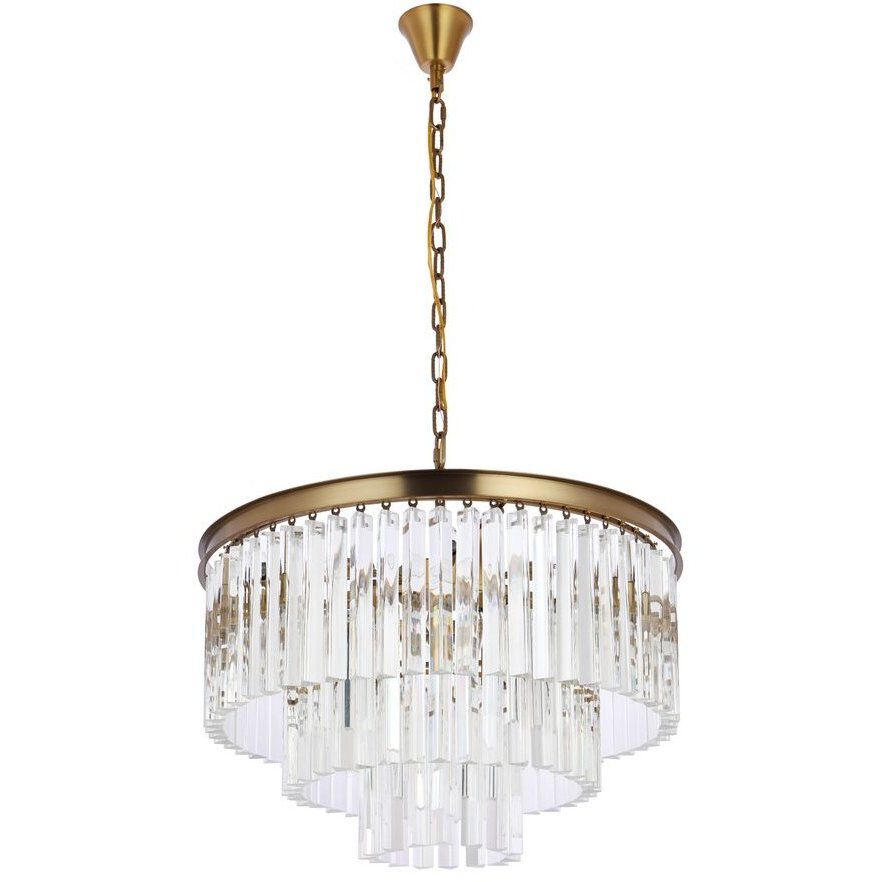 Sydney 9 Light 26 inch Satin Gold Chandelier Ceiling Light