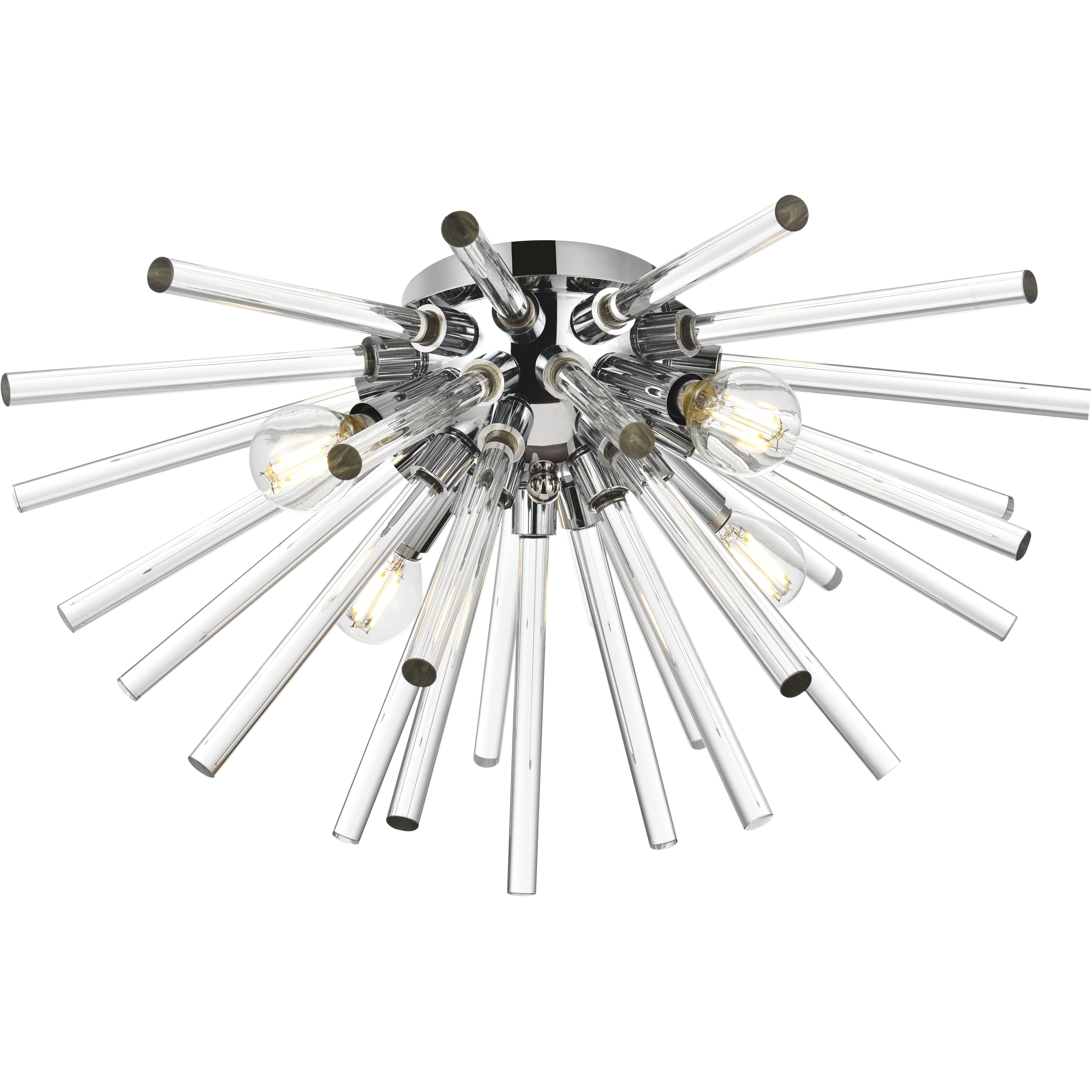 Sienna 4 Light 18 inch Chrome Wall Sconce Wall Light, can be Flush Mounted