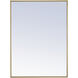 Monet 32 X 24 inch Brass Wall Mirror