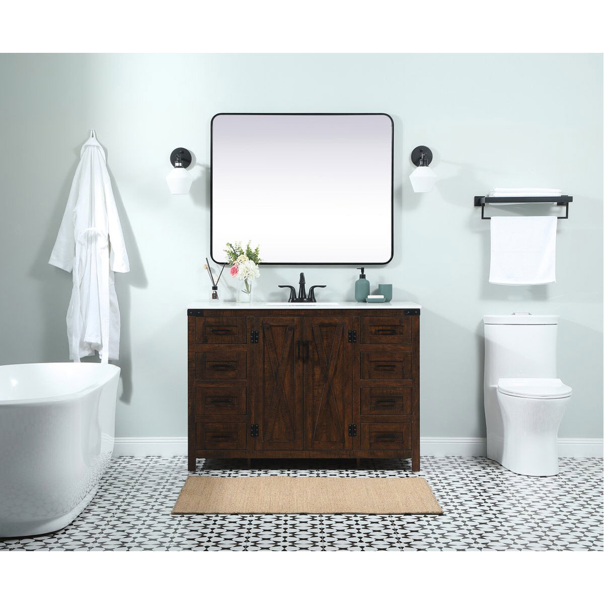Grant 48 X 19 X 34 inch Expresso Vanity Sink Set in Not Included