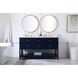 Sinclaire 60 X 22 X 34 inch Blue Vanity Sink Set