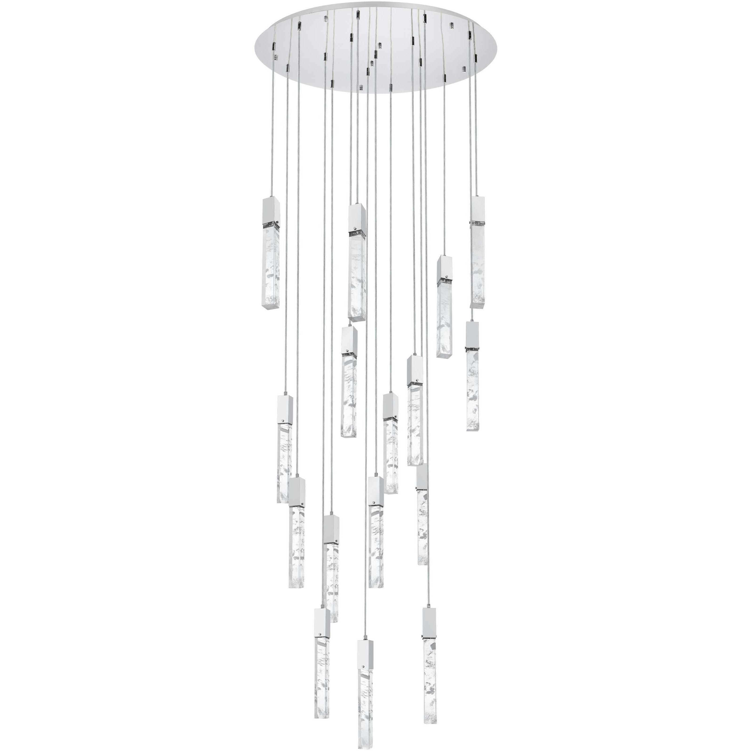 Aurora 16 Light 36 inch Chrome Chandelier Ceiling Light