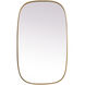 Brynn 40 X 24 inch Brass Mirror in 24 x 40