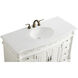 Bordeaux 48 X 22 X 36 inch Antique White Vanity Sink Set