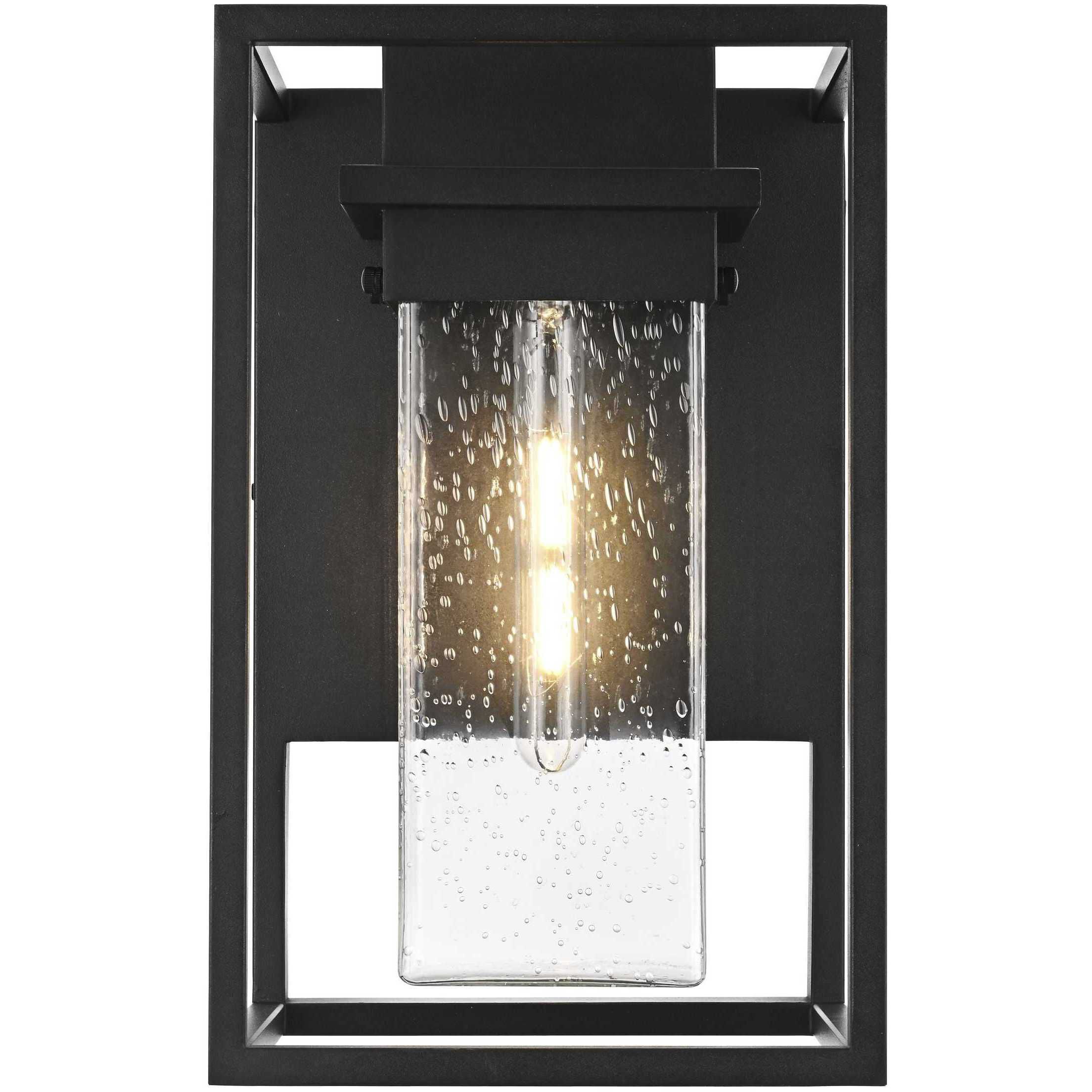 Morse 1 Light 16 inch Black Outdoor Wall Sconce