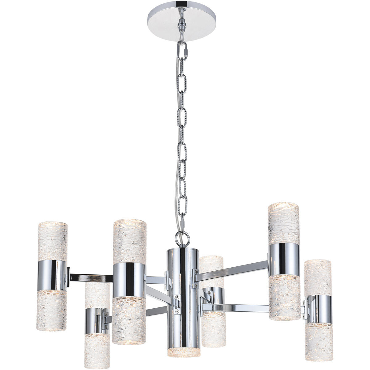 Vega LED 26 inch Chrome Pendant Ceiling Light
