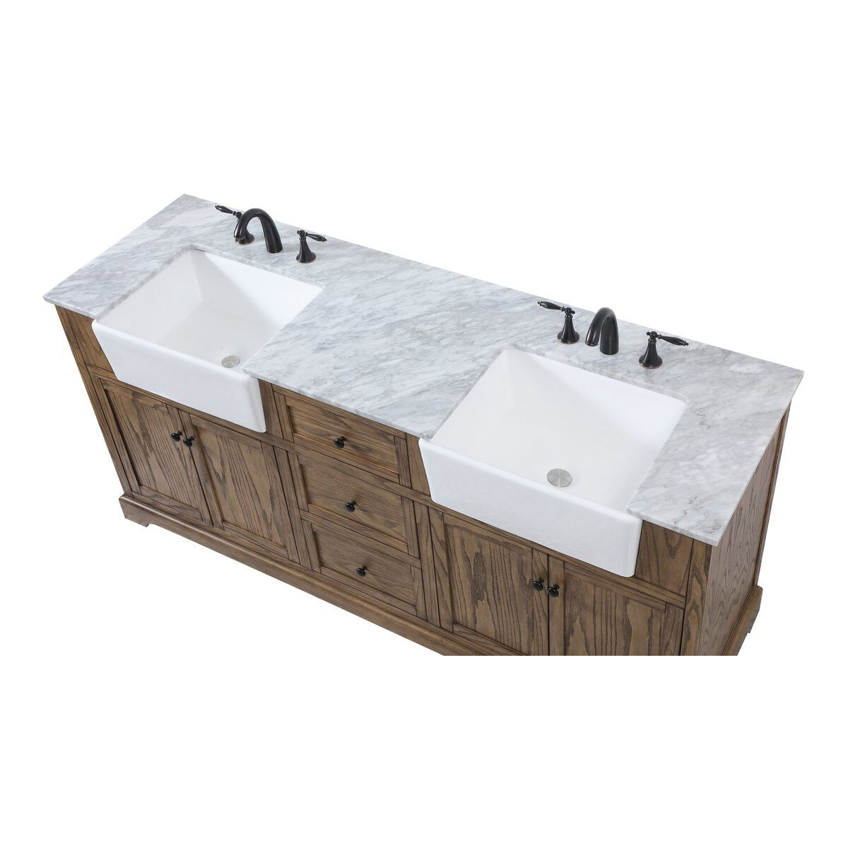 Franklin 72 X 22 X 35 inch Driftwood Bathroom Vanity Cabinet